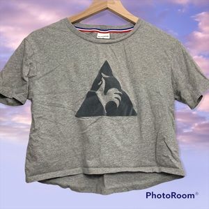 Le Coq Sportif graphic crop tee shirt